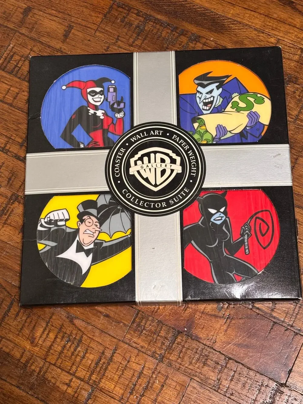 WB Warner Brothers DC Comics 2000 Batman Rogues Gallery Joker Porcelain Coasters